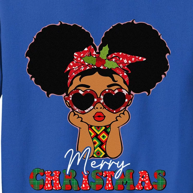 African Black Christmas Melanin Peeking Tall Sweatshirt