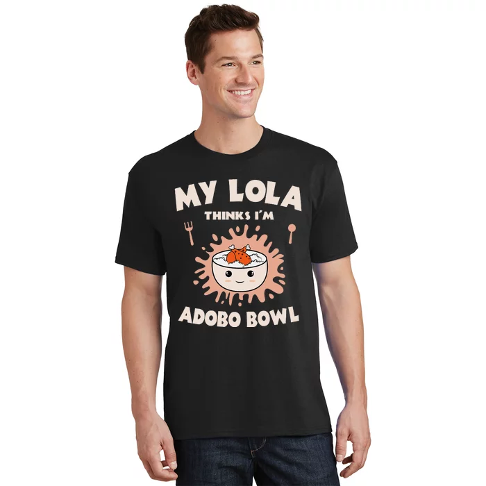 Adobo Bowl Chicken Lola Cuisine Philippine Flag Grandma T-Shirt