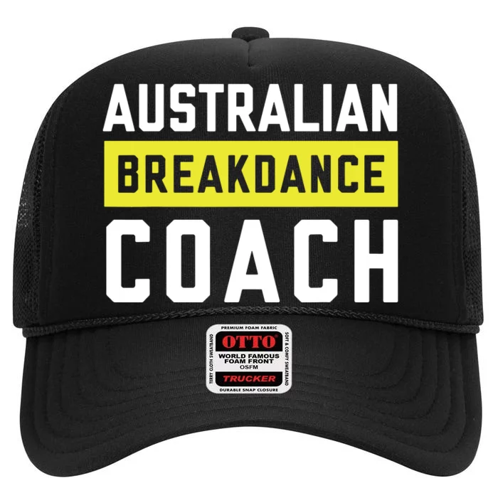 Australian Breakdancing Costume Coach Break Dancer Matching High Crown Mesh Trucker Hat