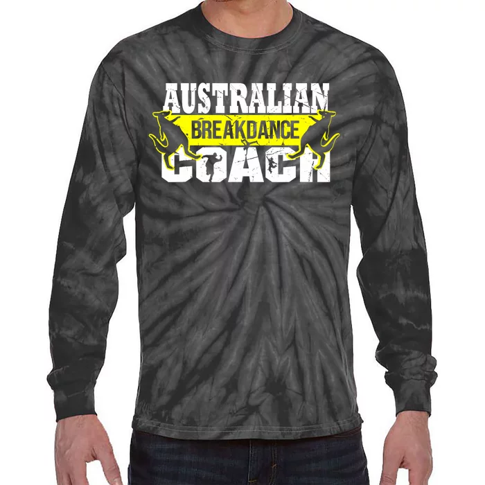 Australian Breakdance Coach Funny Breakdance Group Matching Tie-Dye Long Sleeve Shirt