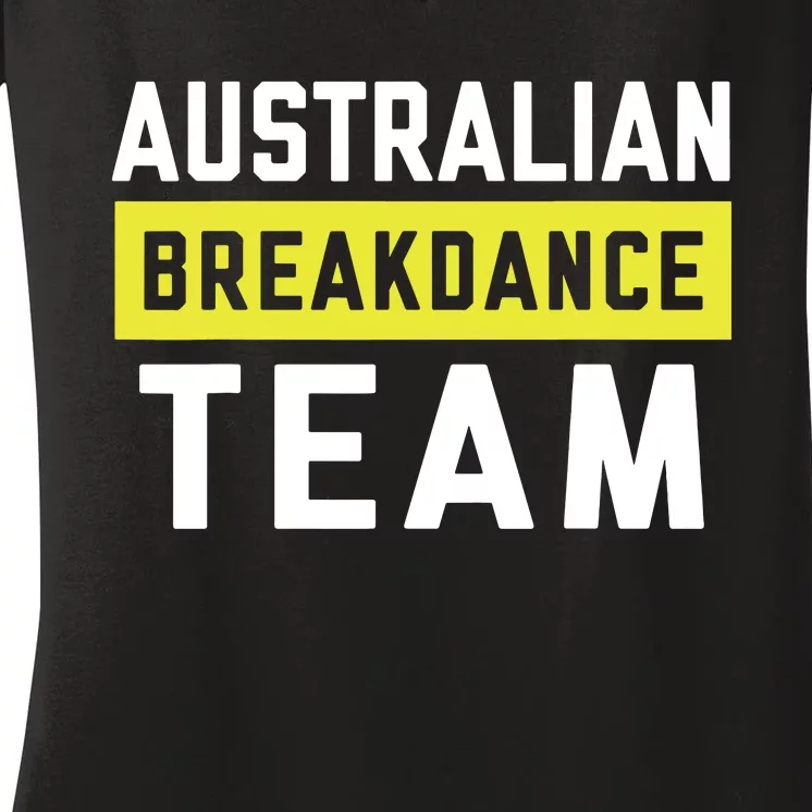 Australian Breakdancing Costume Team Break Dancer Matching Women's V-Neck T-Shirt