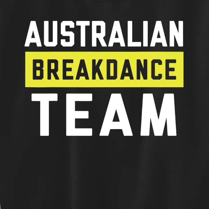 Australian Breakdancing Costume Team Break Dancer Matching Kids Sweatshirt