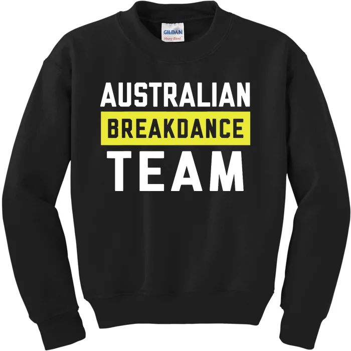 Australian Breakdancing Costume Team Break Dancer Matching Kids Sweatshirt