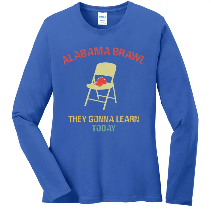 Alabama Brawl Chair A Mass Brawl Breaks Out On Alabama Ladies Long Sleeve Shirt