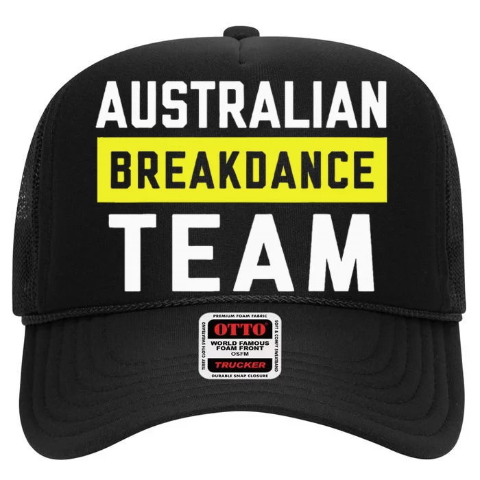 Australian Breakdancing Costume Team Break Dancer Matching High Crown Mesh Trucker Hat