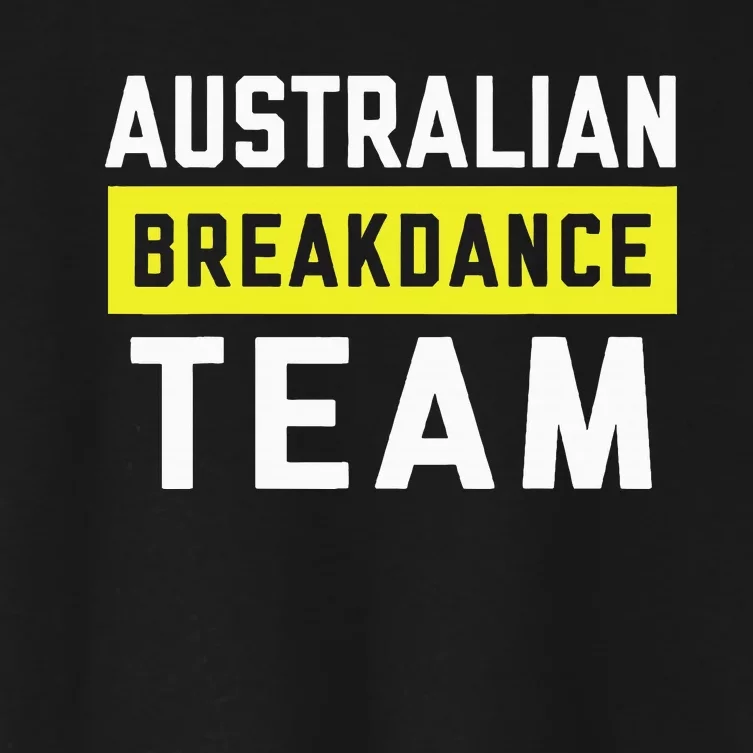 Australian Breakdancing Costume Team Break Dancer Matching Women's Crop Top Tee