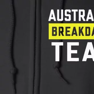 Australian Breakdancing Costume Team Break Dancer Matching Full Zip Hoodie