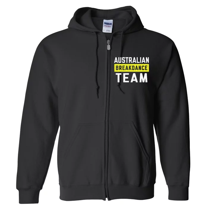 Australian Breakdancing Costume Team Break Dancer Matching Full Zip Hoodie