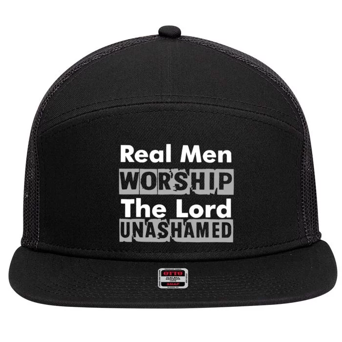 Antwon Be Cookin Wearing Real Worship The Lord Unashamed 7 Panel Mesh Trucker Snapback Hat