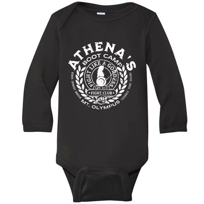 AthenaS Boot Camp Greek Mythology Olympus Lore Goddess Baby Long Sleeve Bodysuit