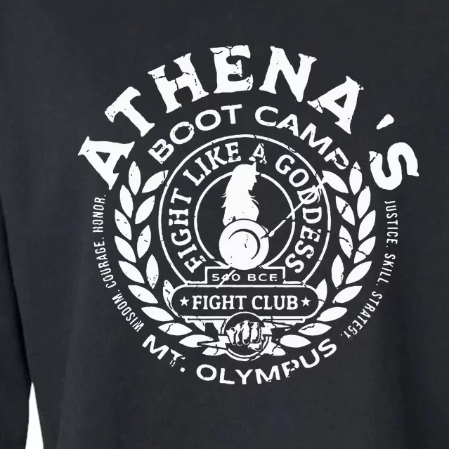 AthenaS Boot Camp Greek Mythology Olympus Lore Goddess Cropped Pullover Crew