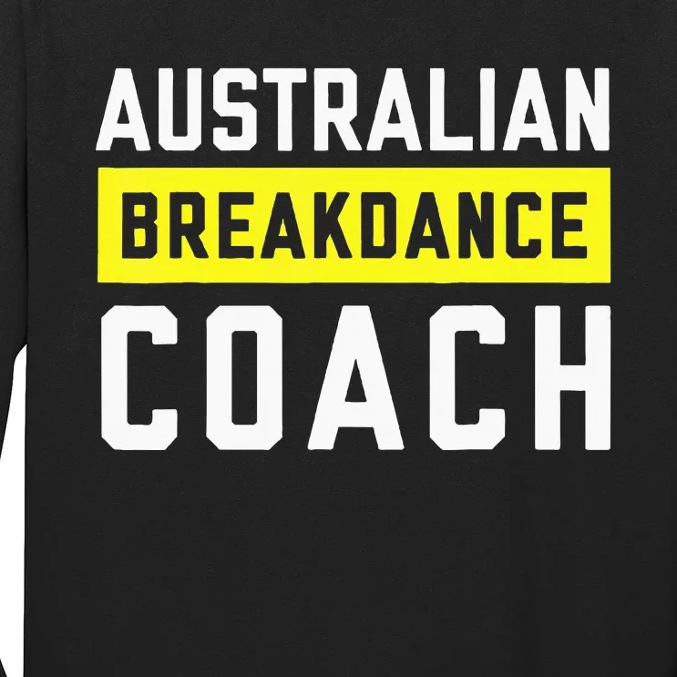 Australian Breakdancing Costume Coach Break Dancer Matching Long Sleeve Shirt