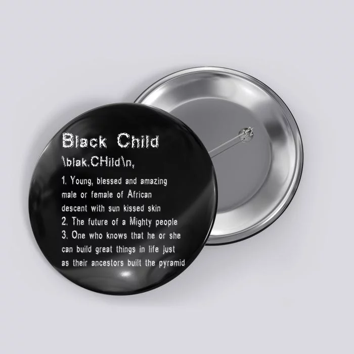 African Blessed Child Gift Black History Button