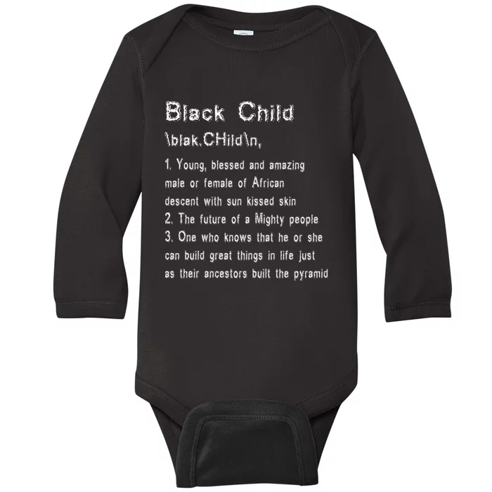 African Blessed Child Gift Black History Baby Long Sleeve Bodysuit