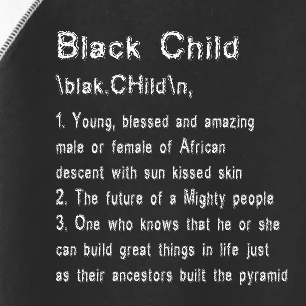 African Blessed Child Gift Black History Toddler Fine Jersey T-Shirt