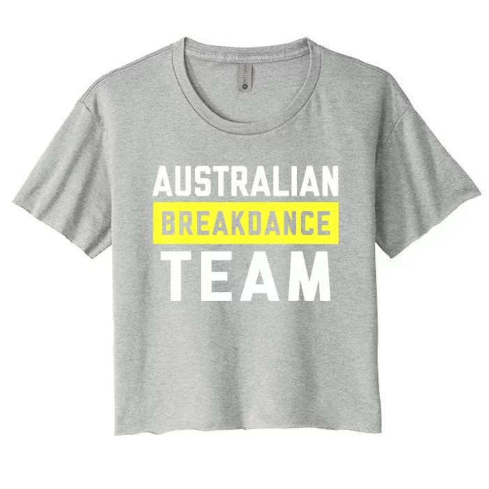 Australian Breakdancing Costume Team Break Dancer Matching Women's Crop Top Tee