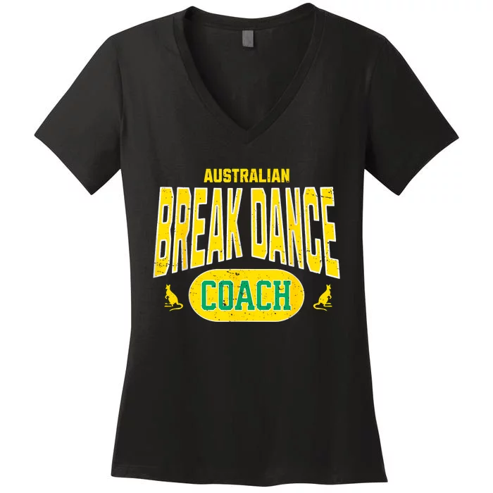 Australian Breakdance Coach Costume Outfit Halloween Party Women's V-Neck T-Shirt