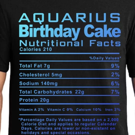 Aquarius Birthday Cake Nutrition Facts Gift Pajama Set