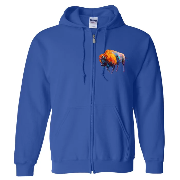 American Buffalo Cute Gift Buffalo Cute Gift American Bison Cute Gift Meaningful Full Zip Hoodie