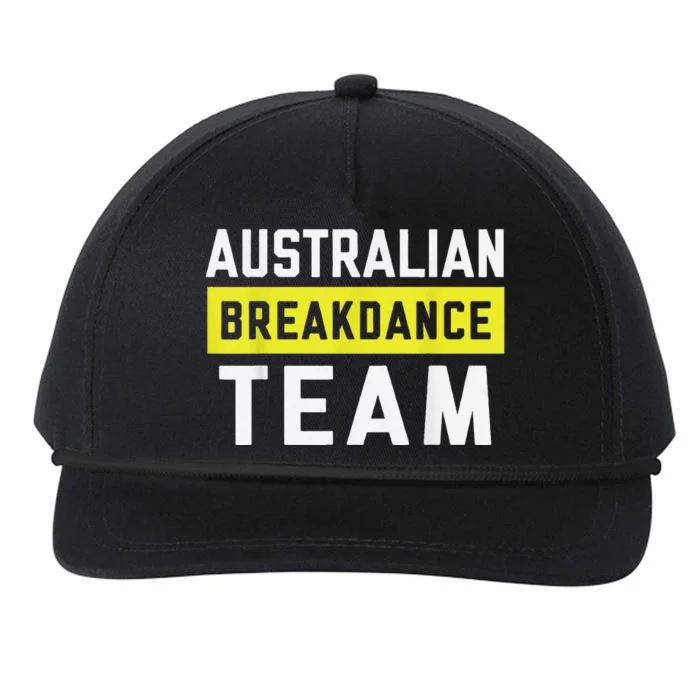 Australian Breakdancing Costume Team Break Dancer Matching Snapback Five-Panel Rope Hat