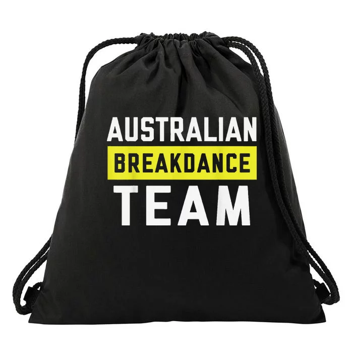 Australian Breakdancing Costume Team Break Dancer Matching Drawstring Bag