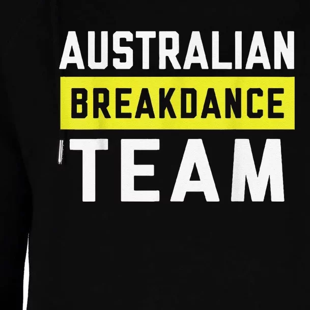 Australian Breakdancing Costume Team Break Dancer Matching Womens Funnel Neck Pullover Hood