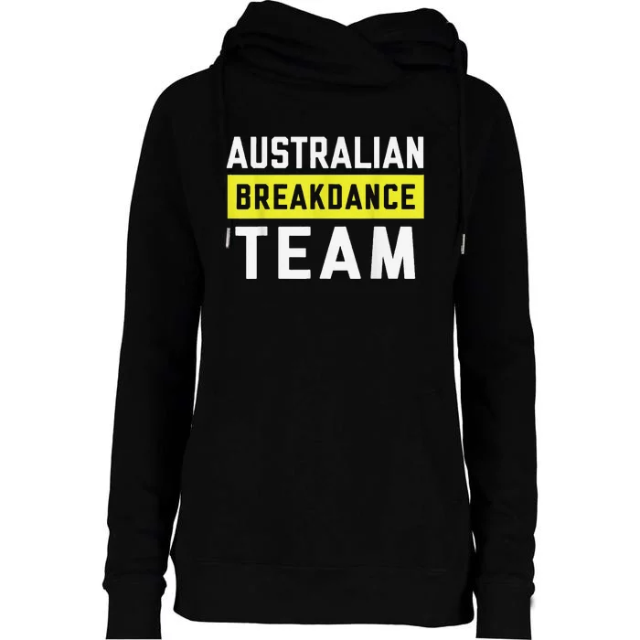 Australian Breakdancing Costume Team Break Dancer Matching Womens Funnel Neck Pullover Hood