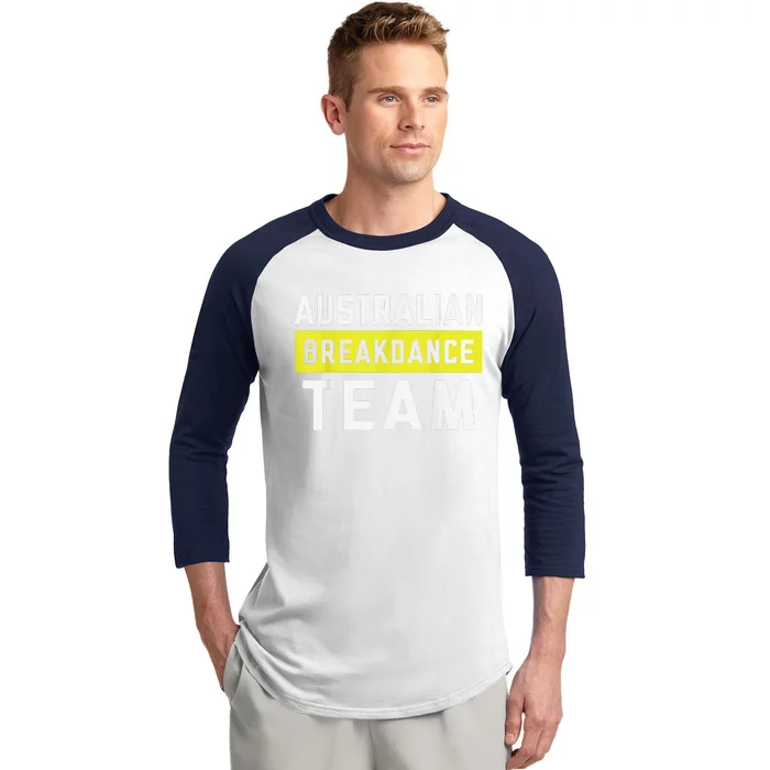 Australian Breakdancing Costume Team Break Dancer Matching Baseball Sleeve Shirt