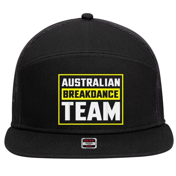 Australian Breakdance Costume Team Matching 7 Panel Mesh Trucker Snapback Hat