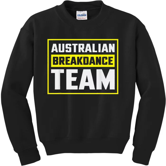 Australian Breakdance Costume Team Matching Kids Sweatshirt