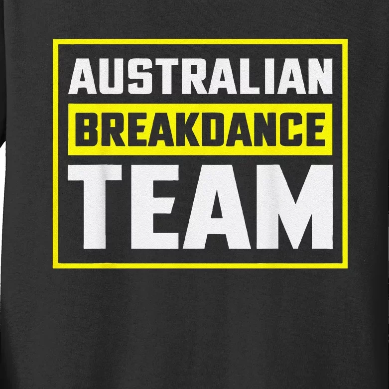 Australian Breakdance Costume Team Matching Kids Long Sleeve Shirt