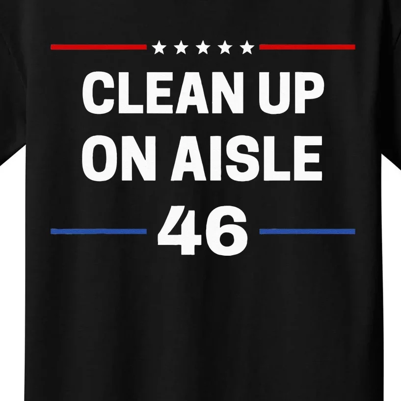 Anti Biden Clean Up On Aisle 46 Impeach Biden Political Kids T-Shirt