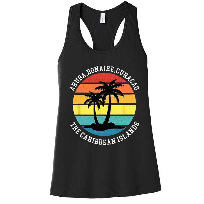 Aruba Bonaire Curacao The Caribbean Islands Vacation Women's Racerback Tank