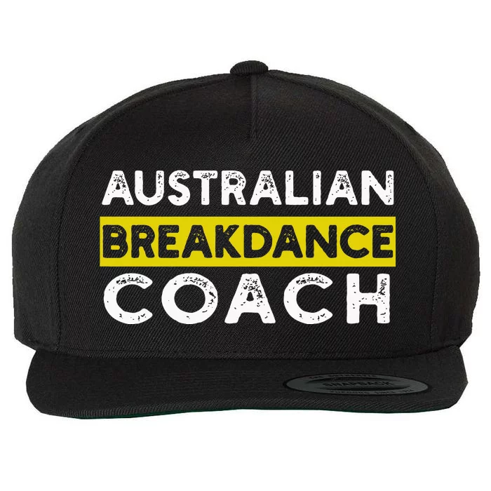 Australian Breakdancing Costume Coach Matching Wool Snapback Cap