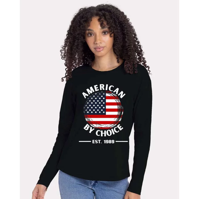 American By Choice Est 1989 Womens Cotton Relaxed Long Sleeve T-Shirt