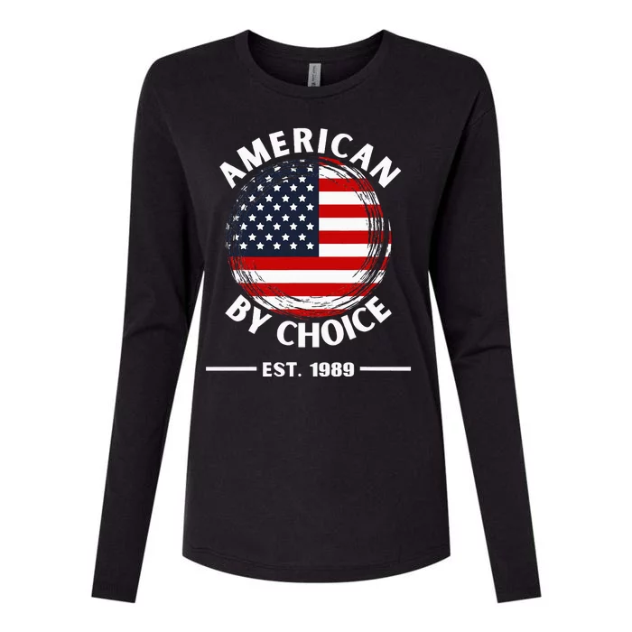 American By Choice Est 1989 Womens Cotton Relaxed Long Sleeve T-Shirt