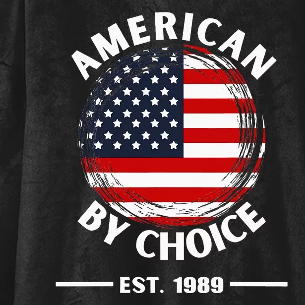 American By Choice Est 1989 Hooded Wearable Blanket