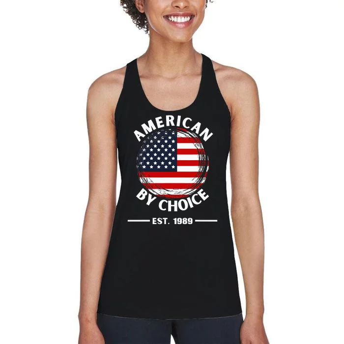 American By Choice Est 1989 Women's Racerback Tank