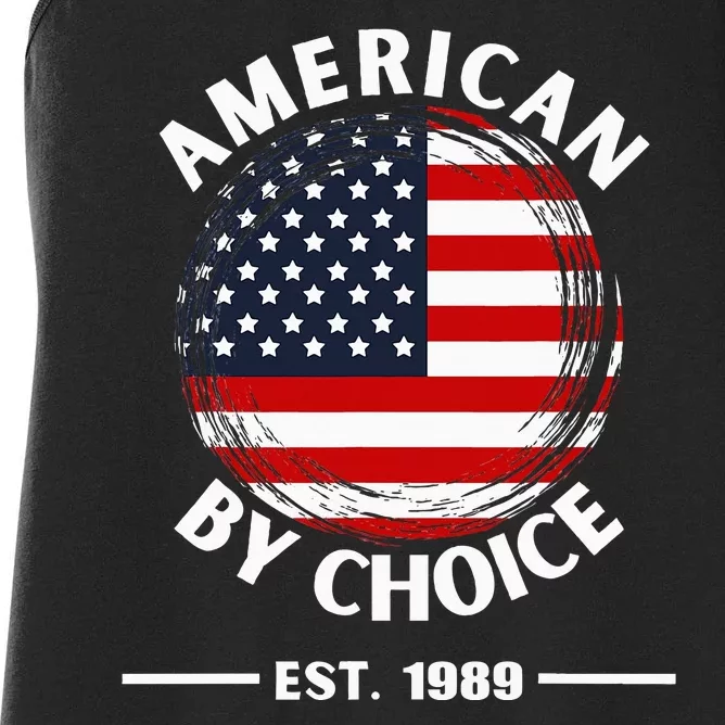 American By Choice Est 1989 Women's Racerback Tank