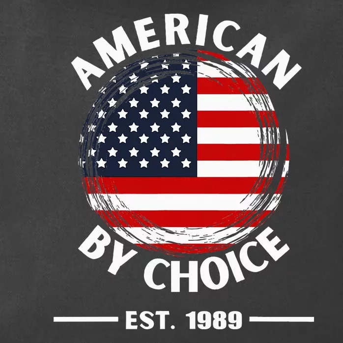 American By Choice Est 1989 Zip Tote Bag