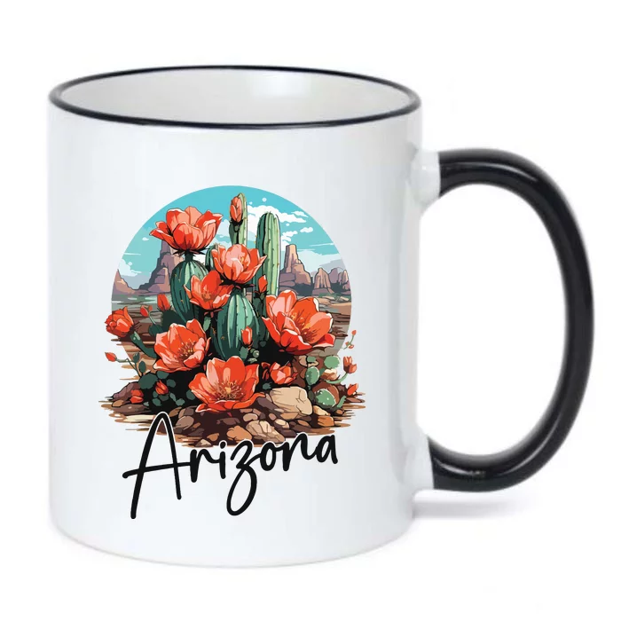 Arizona Blooming Cactus Flowers Love State Of Arizona Cute Black Color Changing Mug