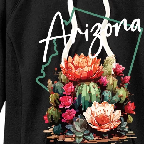 Arizona Blooming Cactus Flowers Love State Of Arizona Cute Women's Fleece Hoodie