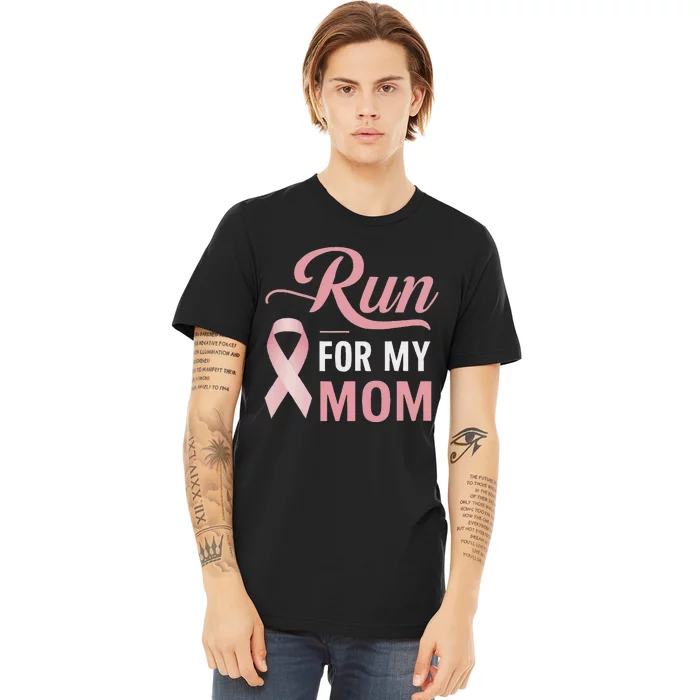 Athletics Breast Cancer Awareness Month Runner Pin.K Ribbon Premium T-Shirt