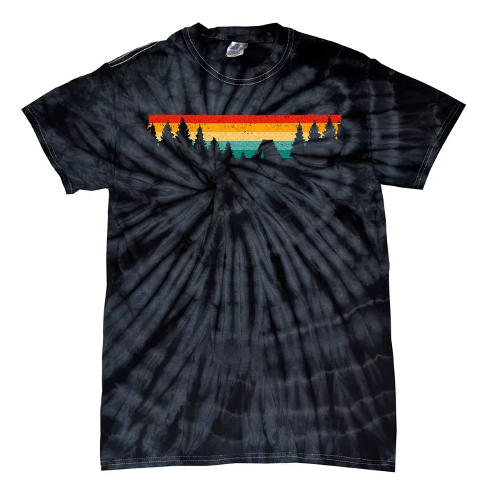 Adult Black Camping Classic Fit Crew Neck Short Sleeve Outdoor Polyester & Co Tie-Dye T-Shirt