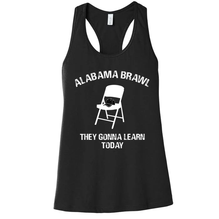 Alabama Brawl Chair Shirts A Mass Brawl Breaks Out On Alabama Women's Racerback Tank