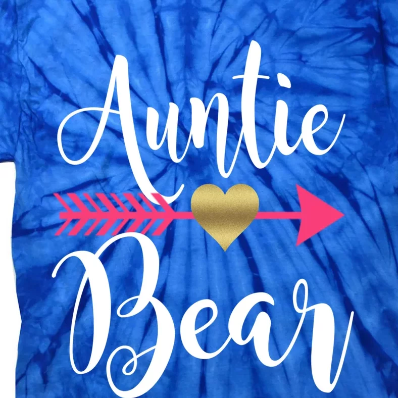 Auntie Bear Cute Aunt Niece Nephew Aunts Funny Gift Tie-Dye T-Shirt