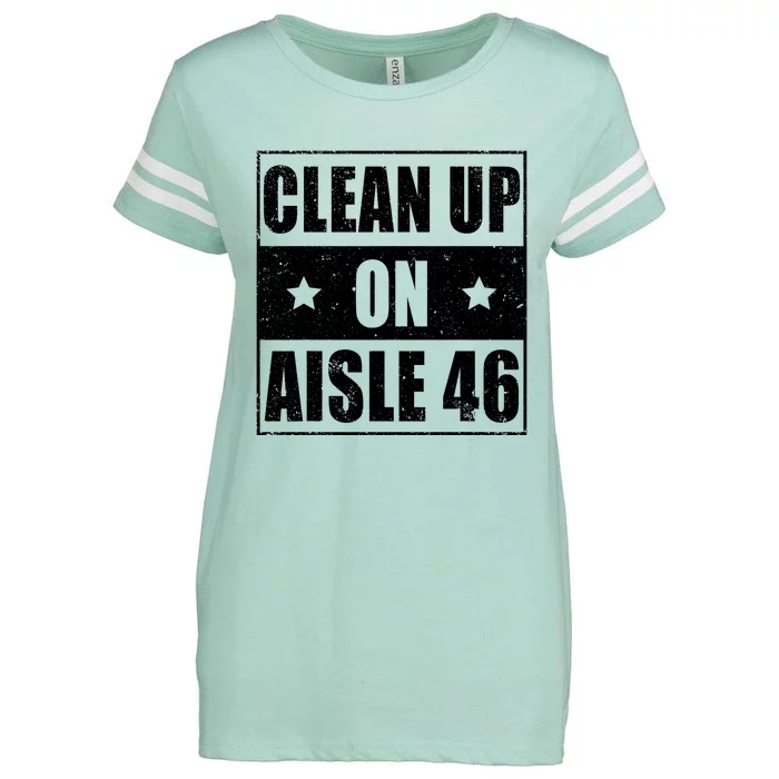 Anti Biden Clean Up On Aisle 46 Impeach Biden Enza Ladies Jersey Football T-Shirt