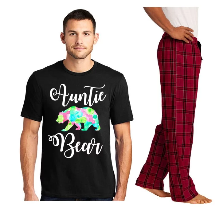 Auntie Bear Cute Funny Aunts Aunt Gift Niece Nephew Tee Gift Pajama Set