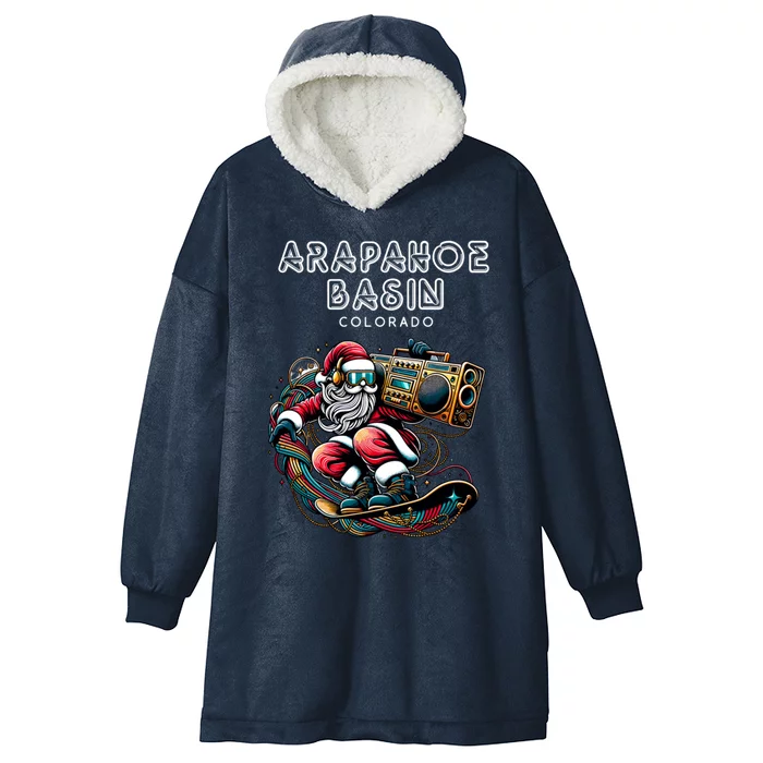 Arapahoe Basin Colorado Cool Snowboard Christmas Santa Gift Hooded Wearable Blanket