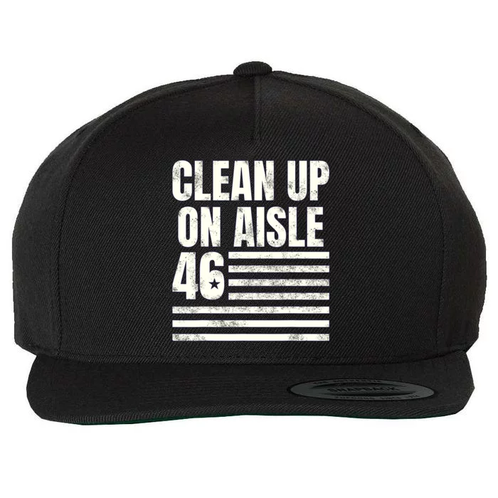 Anti Biden Clean Up On Aisle 46 Impeach Biden Wool Snapback Cap